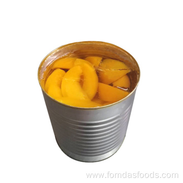 A10 Canned Yellow Peach Strips in Light Syrup